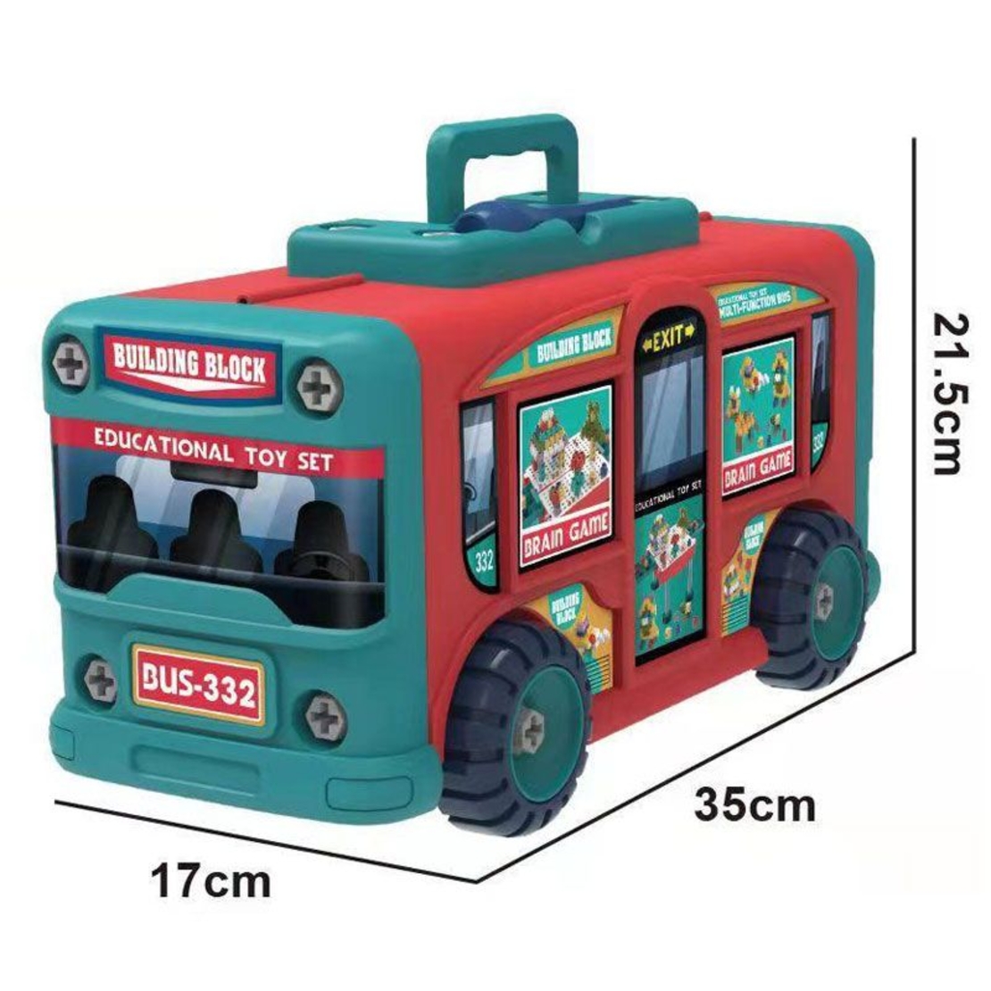 Raya Toys Конструктор с масичка 2 в 1 Автобус, 332 части