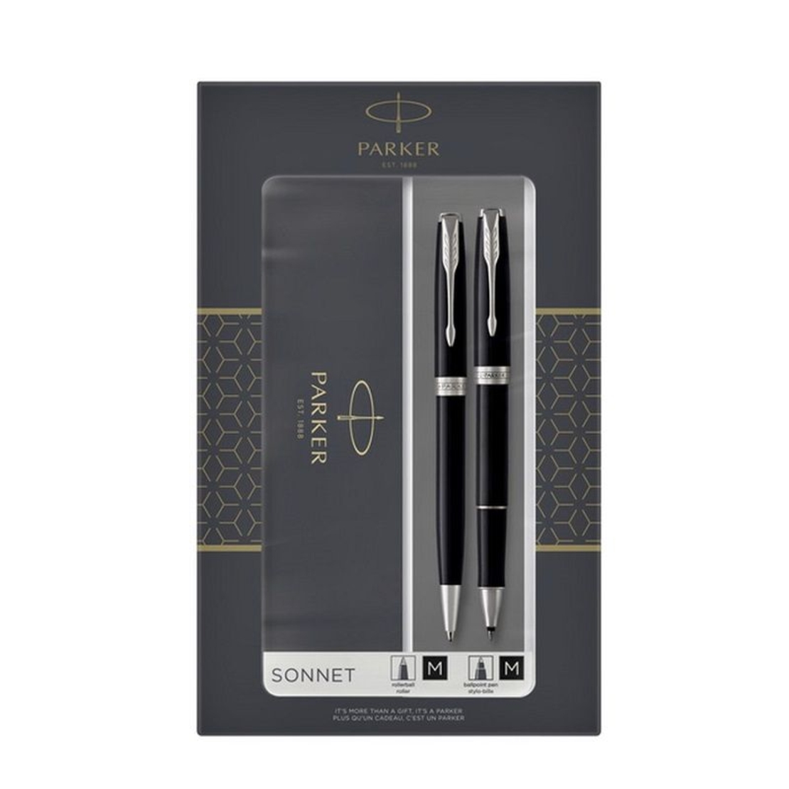 Комплект Химикалка и Ролер Паркер - Parker Royal Pen Sonnet Black CT