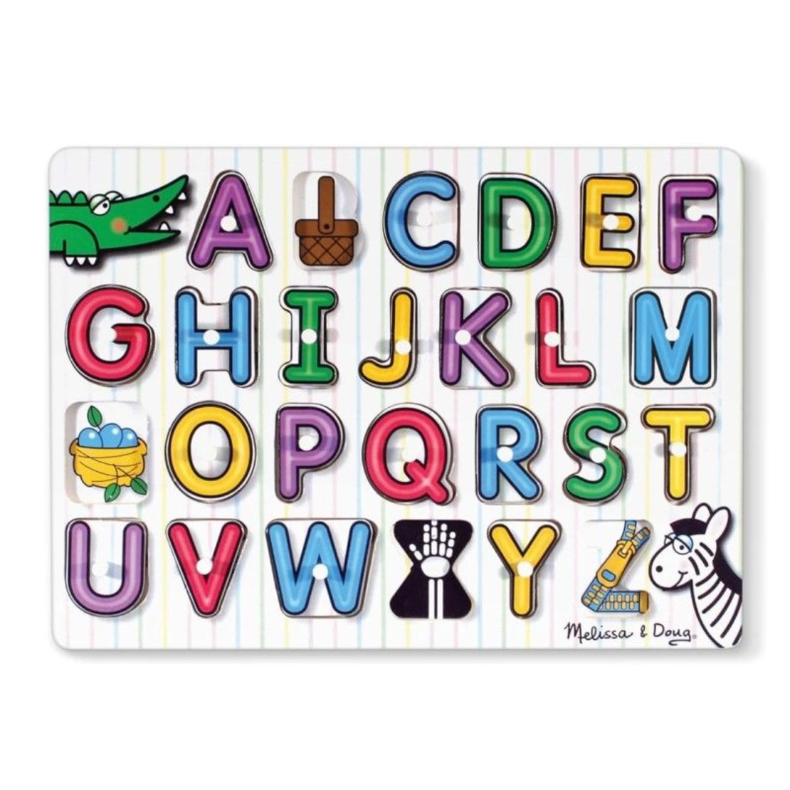 Дървен пъзел Melissa and Doug Азбука 26ч., 3272