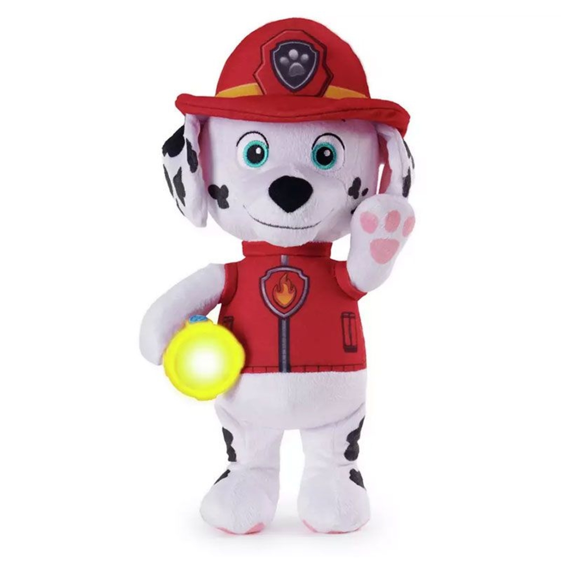 Плюшена играчка Spin Master Paw Patrol със светлина и мелодии, Snuggle Up Marshall