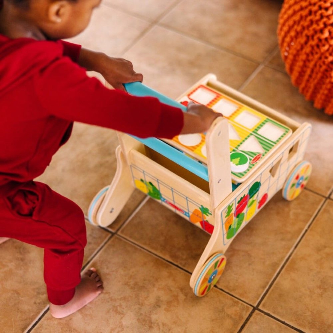 Дървен сортер Melissa and Doug Количка за хранителни стоки 30732