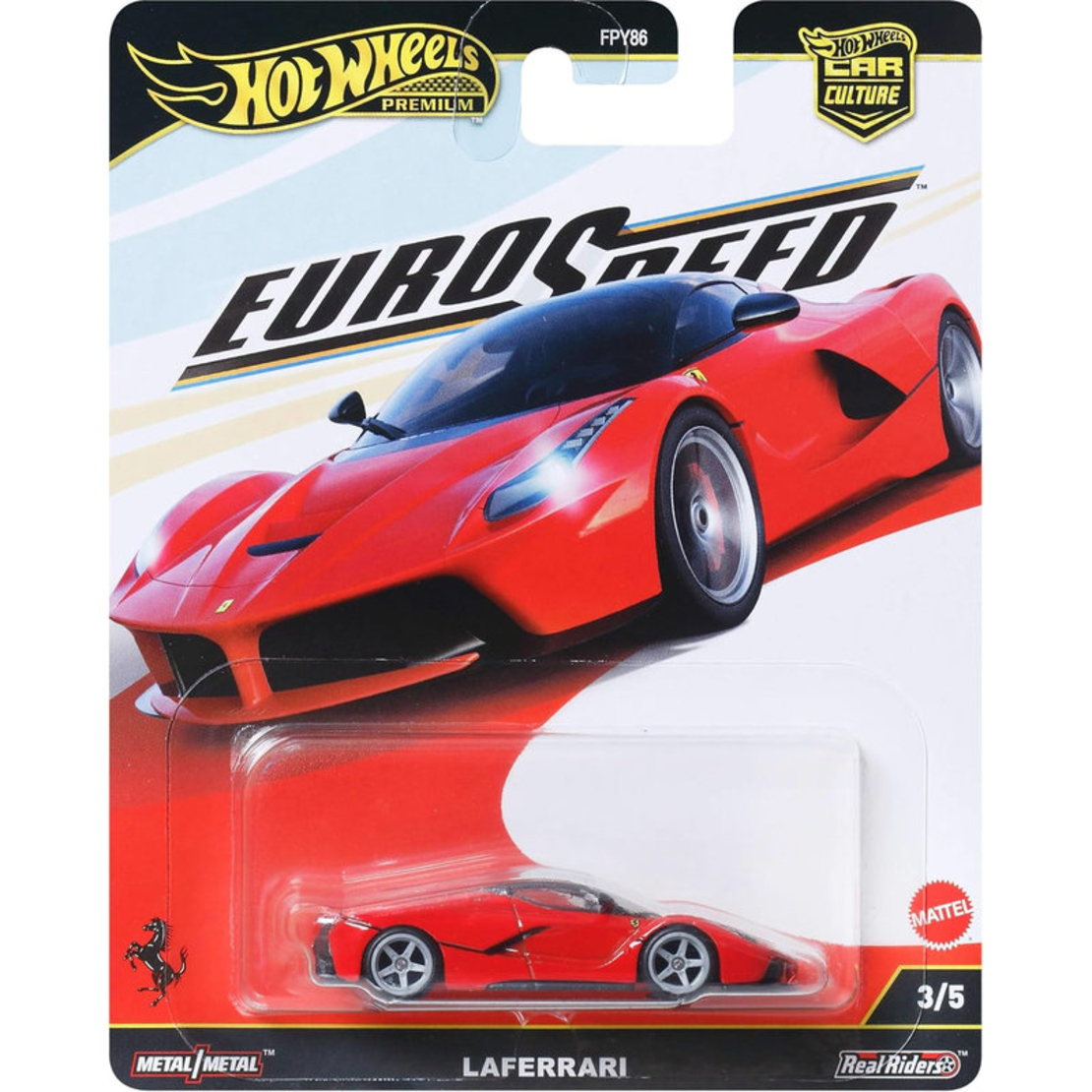 Метална количка Mattel Hot Wheels Car Culture EuroSpeed 1:64, FPY86