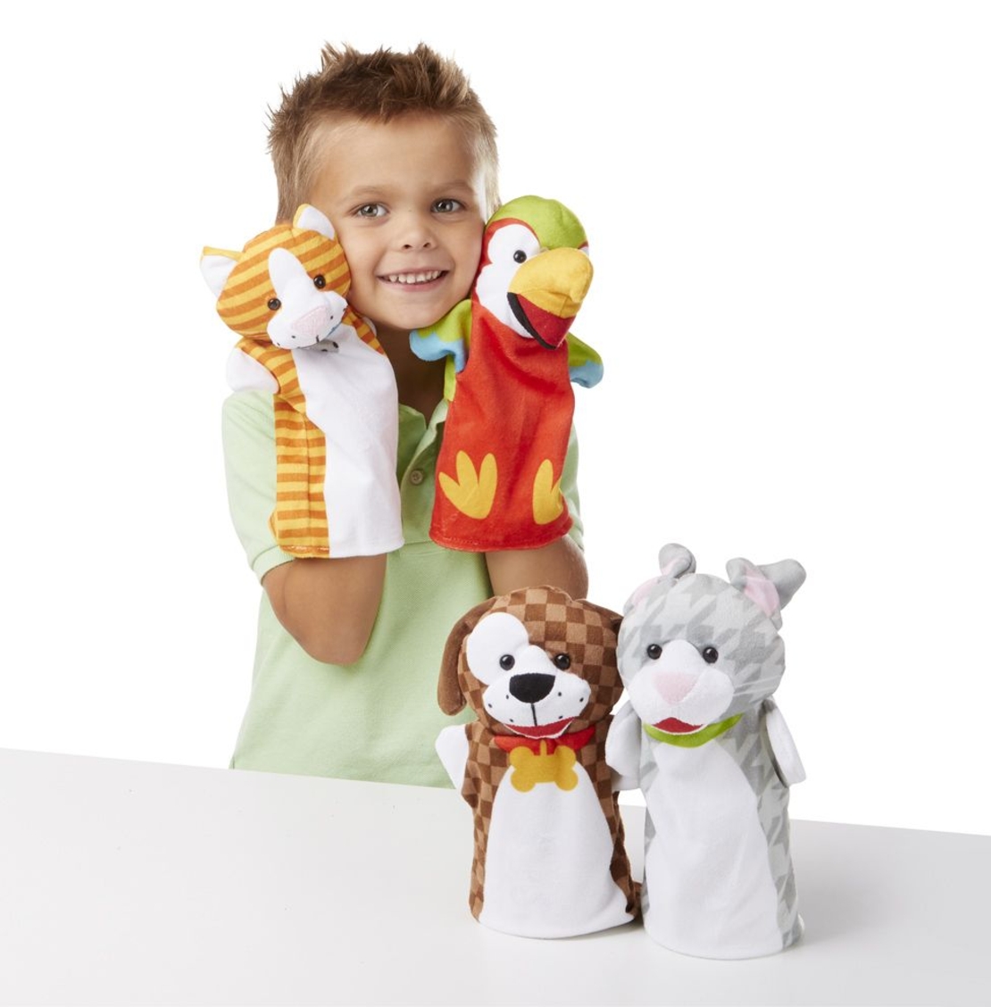 Петрушки за куклен театър Melissa and Doug Любими животни 4 броя 19084