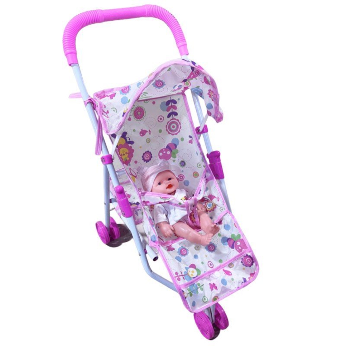 Количка за кукли Raya Toys, триколка с бебе