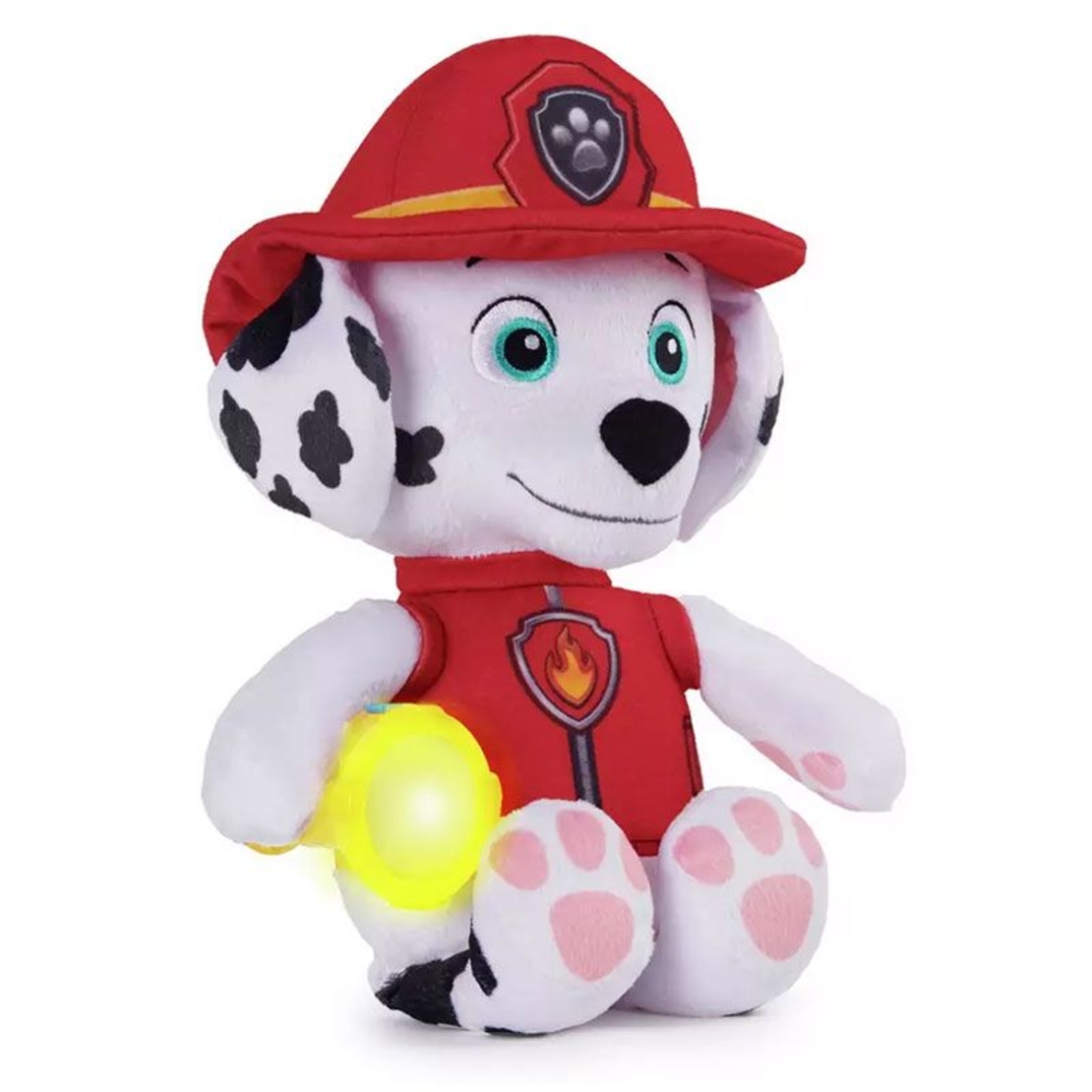 Плюшена играчка Spin Master Paw Patrol със светлина и мелодии, Snuggle Up Marshall