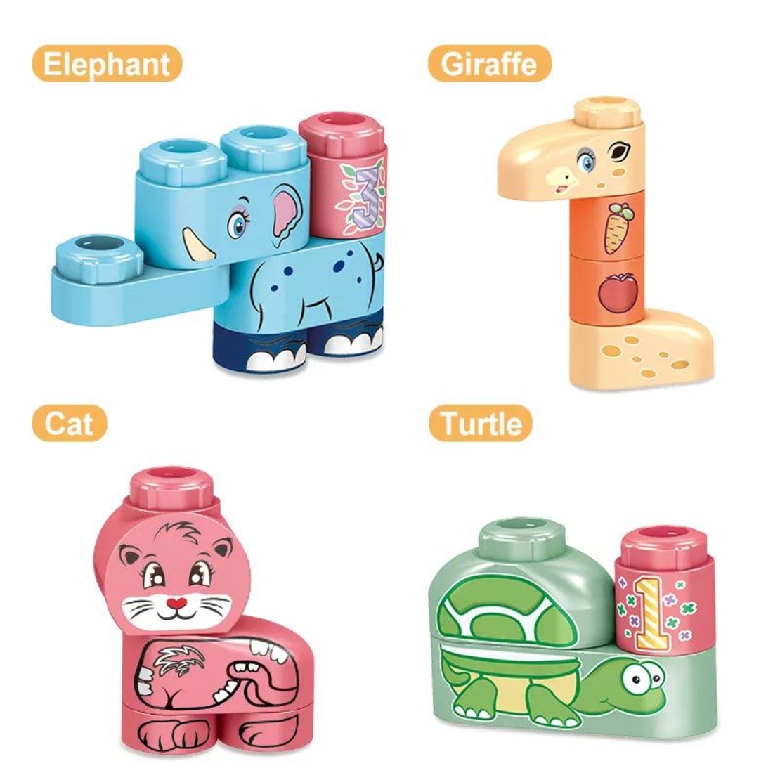 Raya Toys Конструктор Животни, 37 части