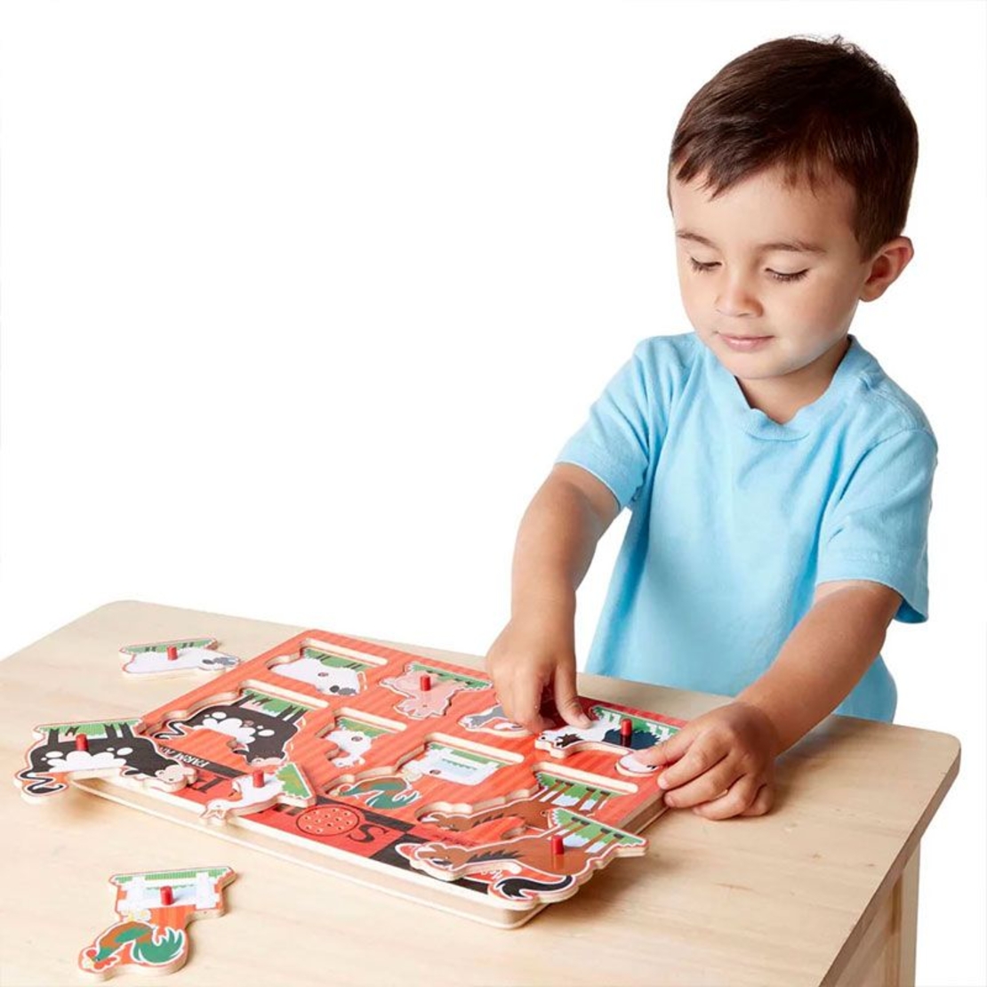 Пъзел със звуци Melissa and Doug Селскостопански животни, 50204