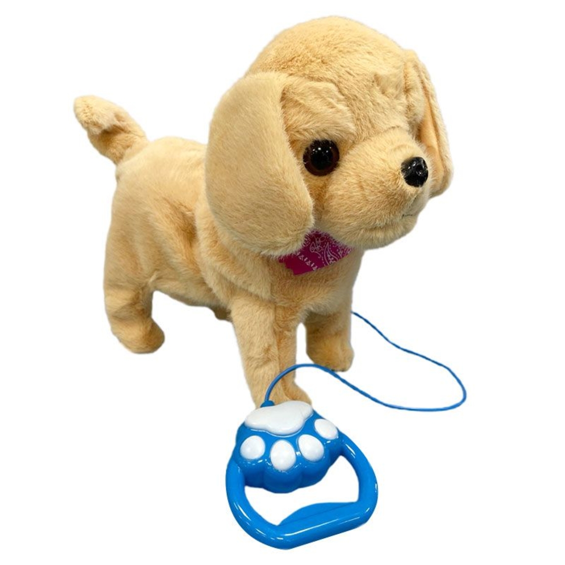 Интерактивна играчка ходещо лаещо куче с каишка Raya Toys Лабрадор Ретривър, 26 см
