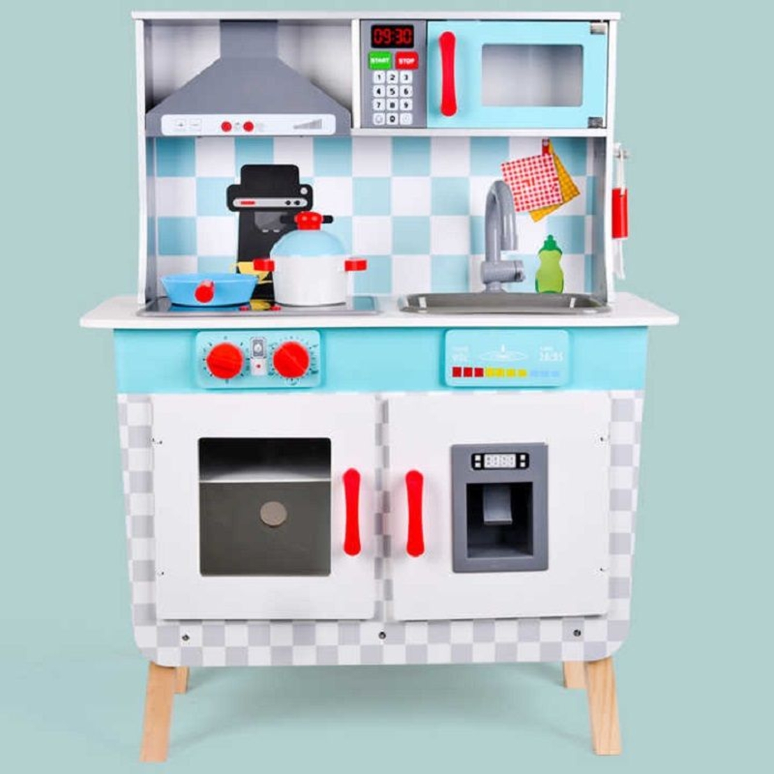 Дървена детска кухня Raya Toys на батерии
