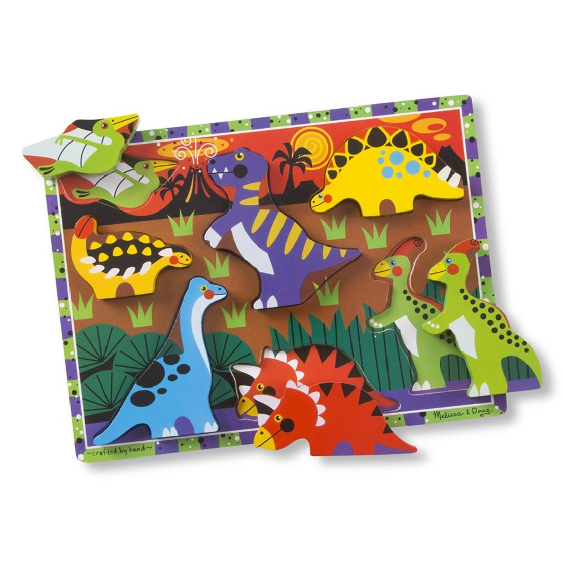Дървен пъзел Melissa and Doug Динозаври 13747