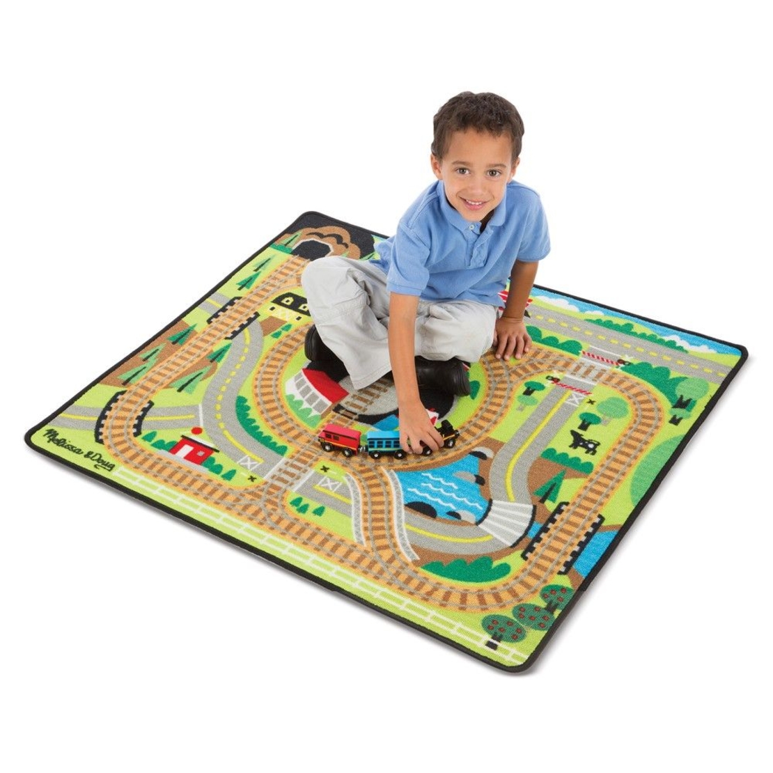 Килимче за игра с влакче Melissa and Doug ЖП гара 19554