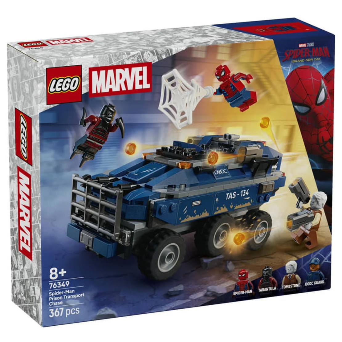 LEGO® Marvel Преследване на затворнически транспорт със Спайдърмен 76349
