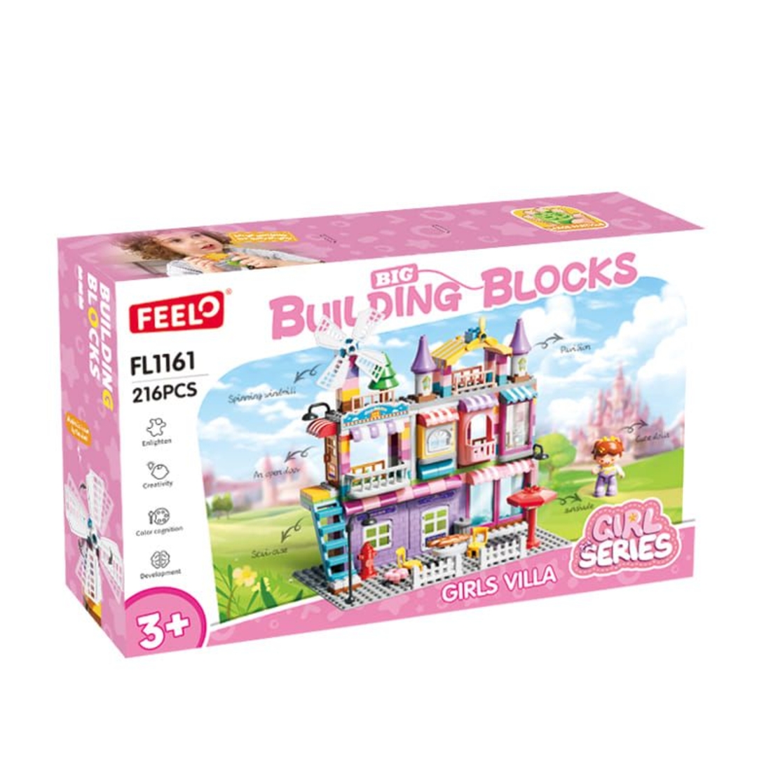 Kонструктор Feelo Girl Series Розова вила, 216 ч.