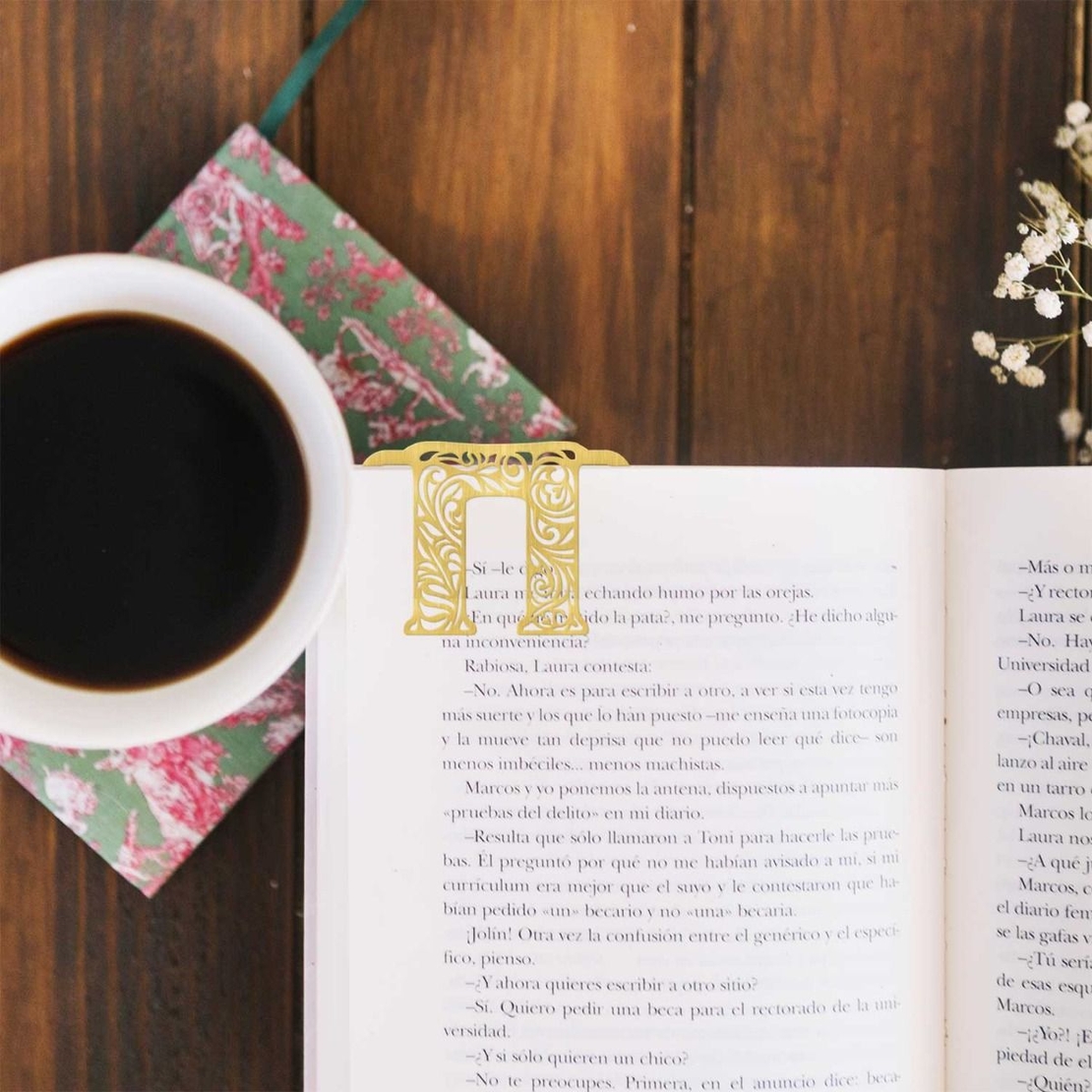 Book Time метален книгоразделител - буква П