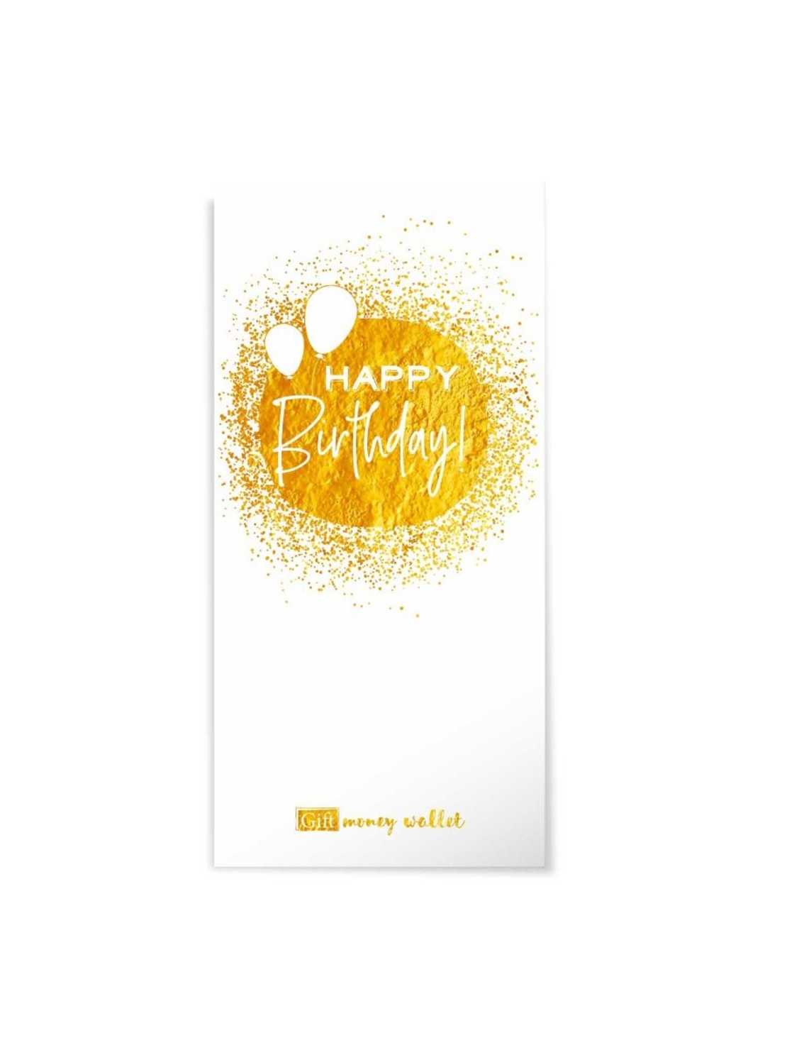 Плик за пари и ваучери - Happy Birthday Gold