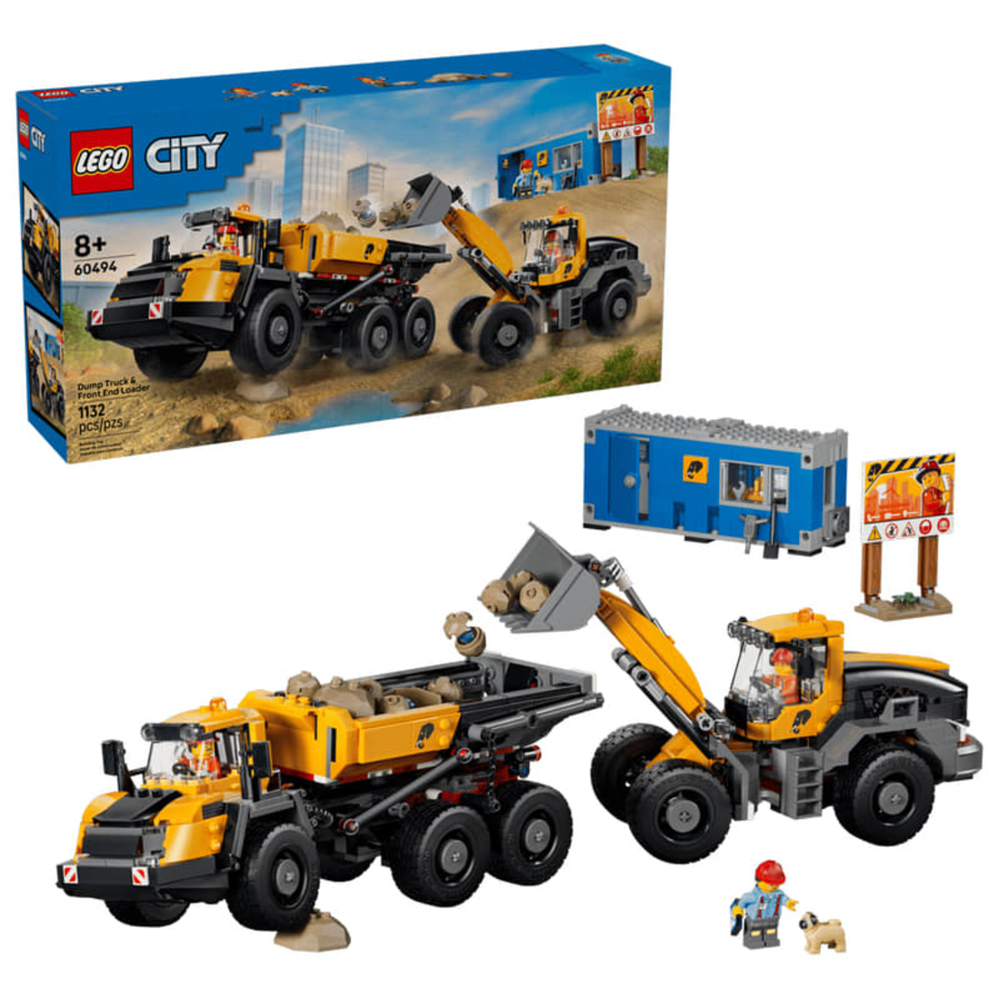 LEGO® City Самосвал и товарач с челно товарене 60494