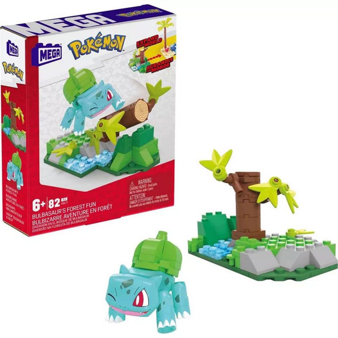 Конструктор Mattel Mega Construx Pokémon Bulbasaur's Forest Fun, 82 части