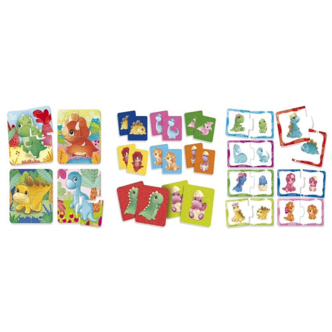 Детски 3D Пъзел Lisciani Carotina Baby Dinoland 3в1