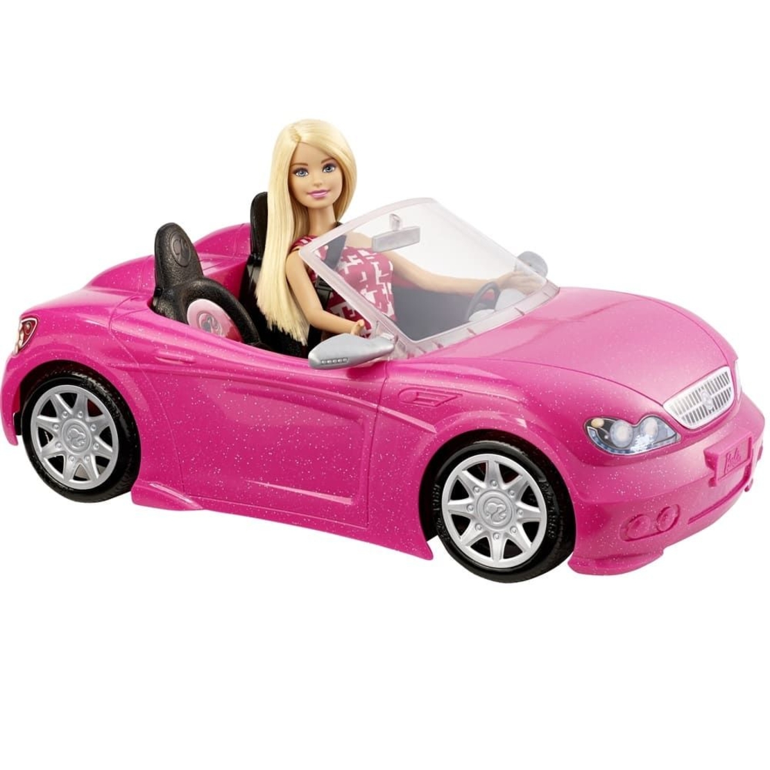 Игрален комплект Mattel Barbie с розов автомобил