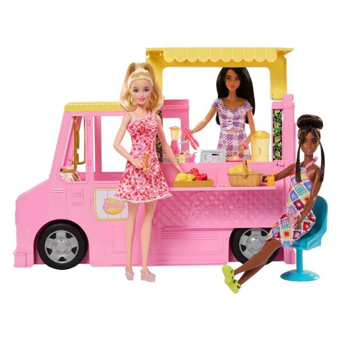 Игрален комплект Mattel Barbie Камион за лимонада, с 25 аксесоара