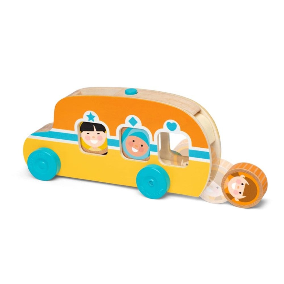 Дървен автобус Melissa and Doug GO Tots 30738