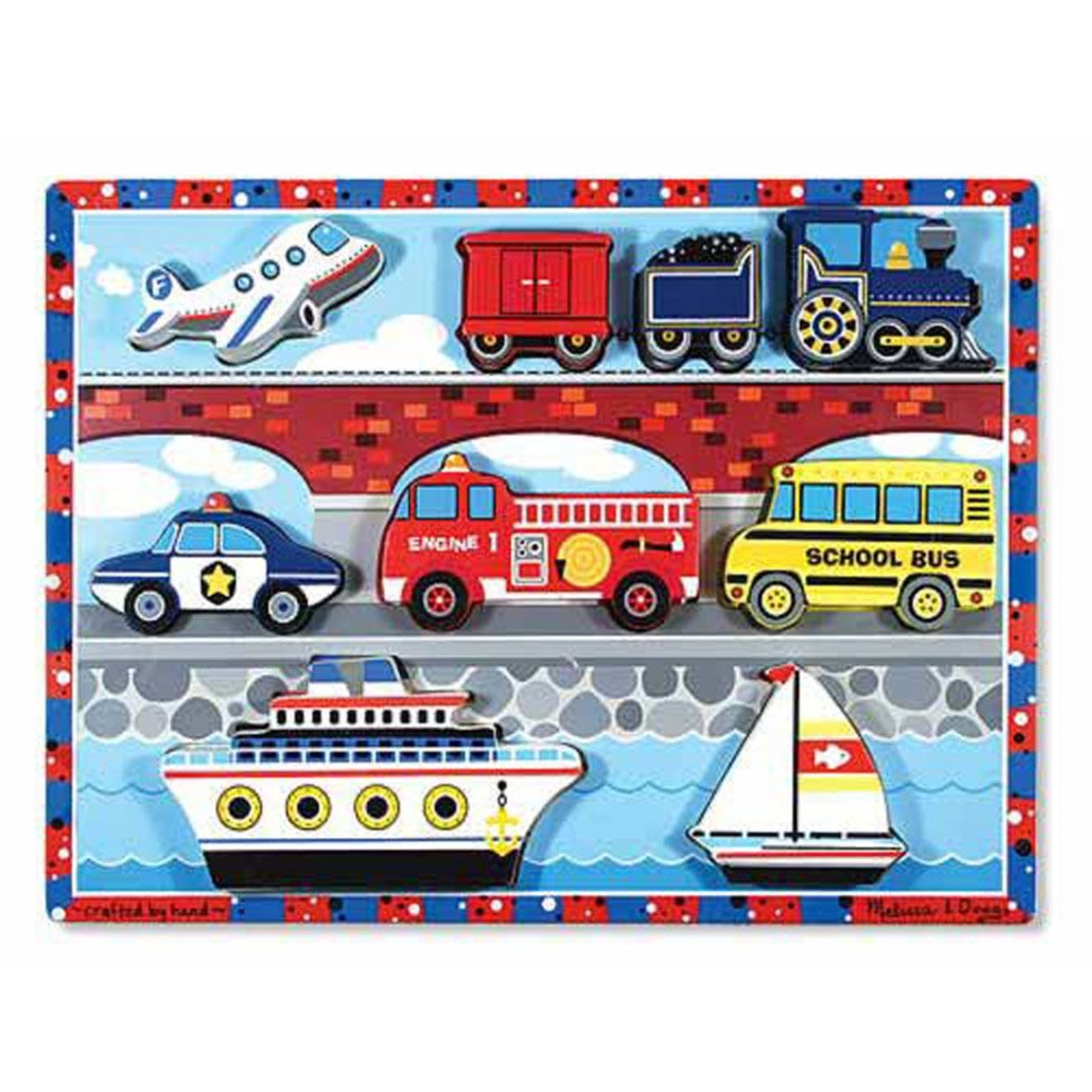 Дървен пъзел Melissa and Doug Превозни средства 13725