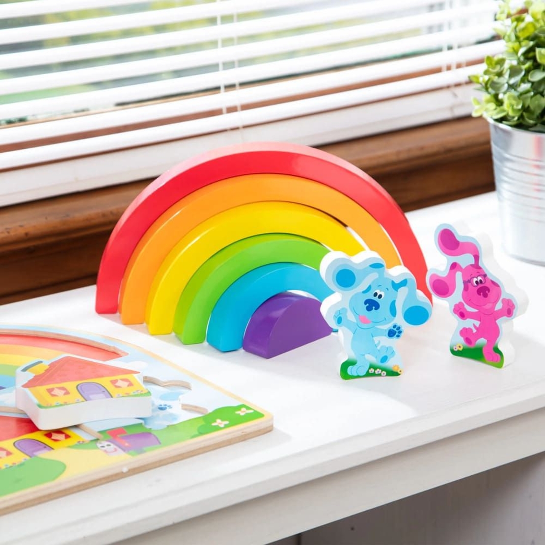 Дървен пъзел Melissa and Doug Blue's Clues & You! Дъга, 9 части, 33008