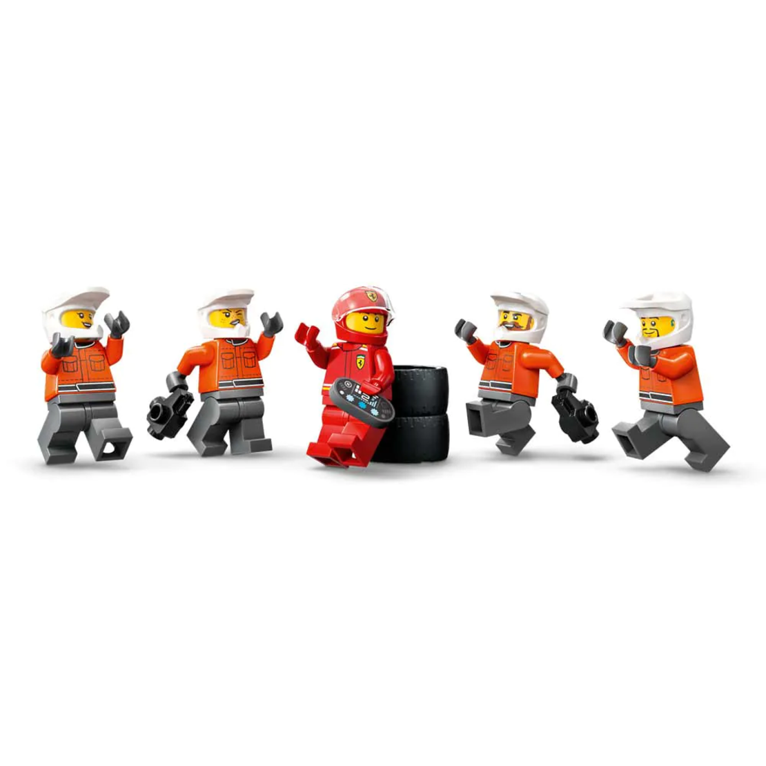LEGO® City F1® Питстоп и механици с кола Ferrari 60443