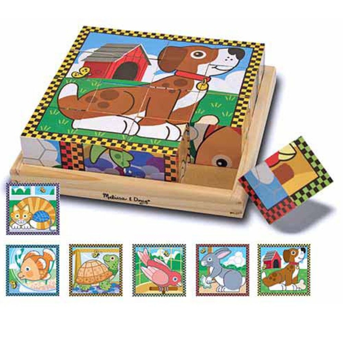 Дървени кубчета Melissa and Doug Животни 13771