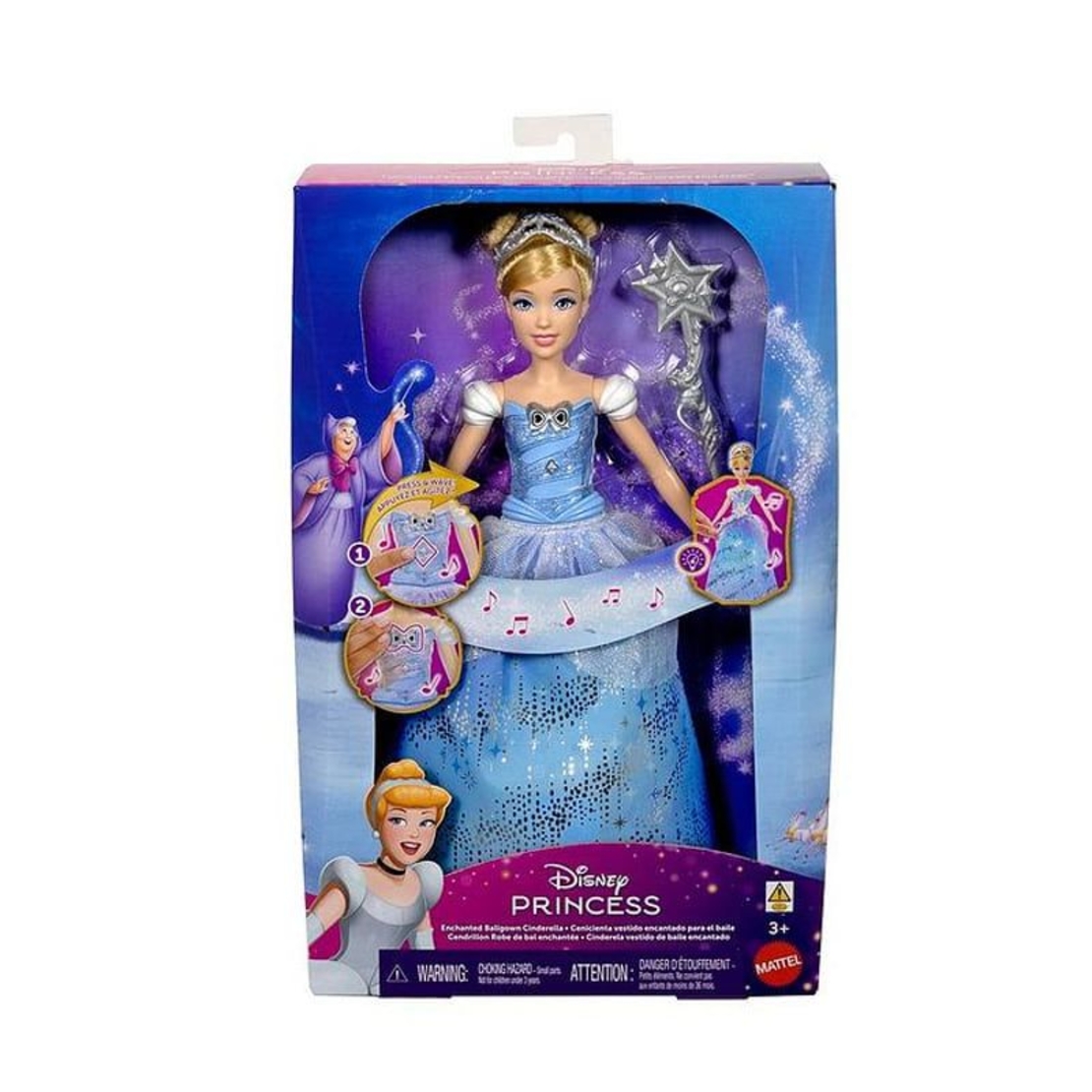 Кукла Mattel Disney Princess Пепеляшка, 25 см.