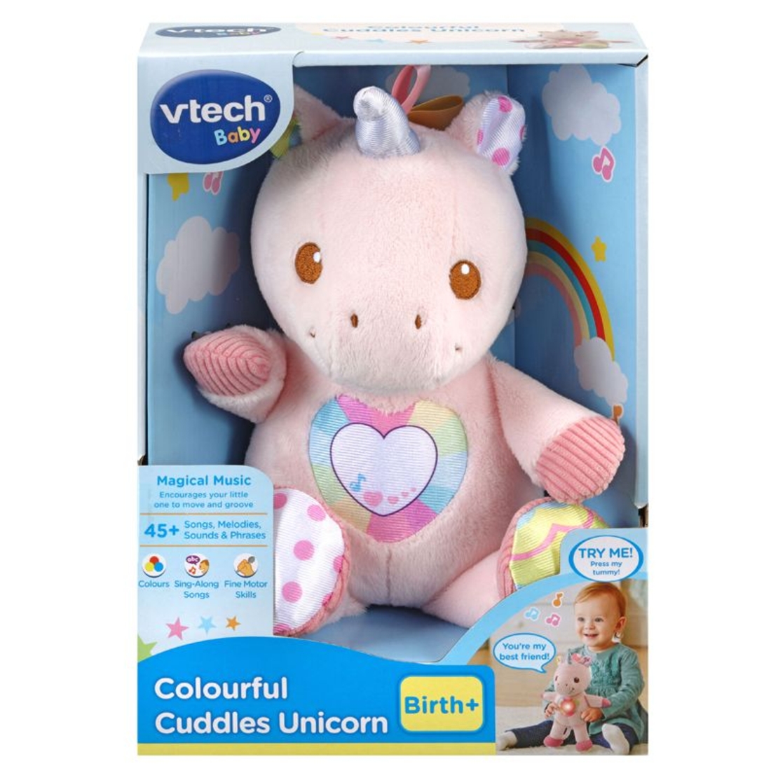 Плюшен еднорог VTech за гушкане
