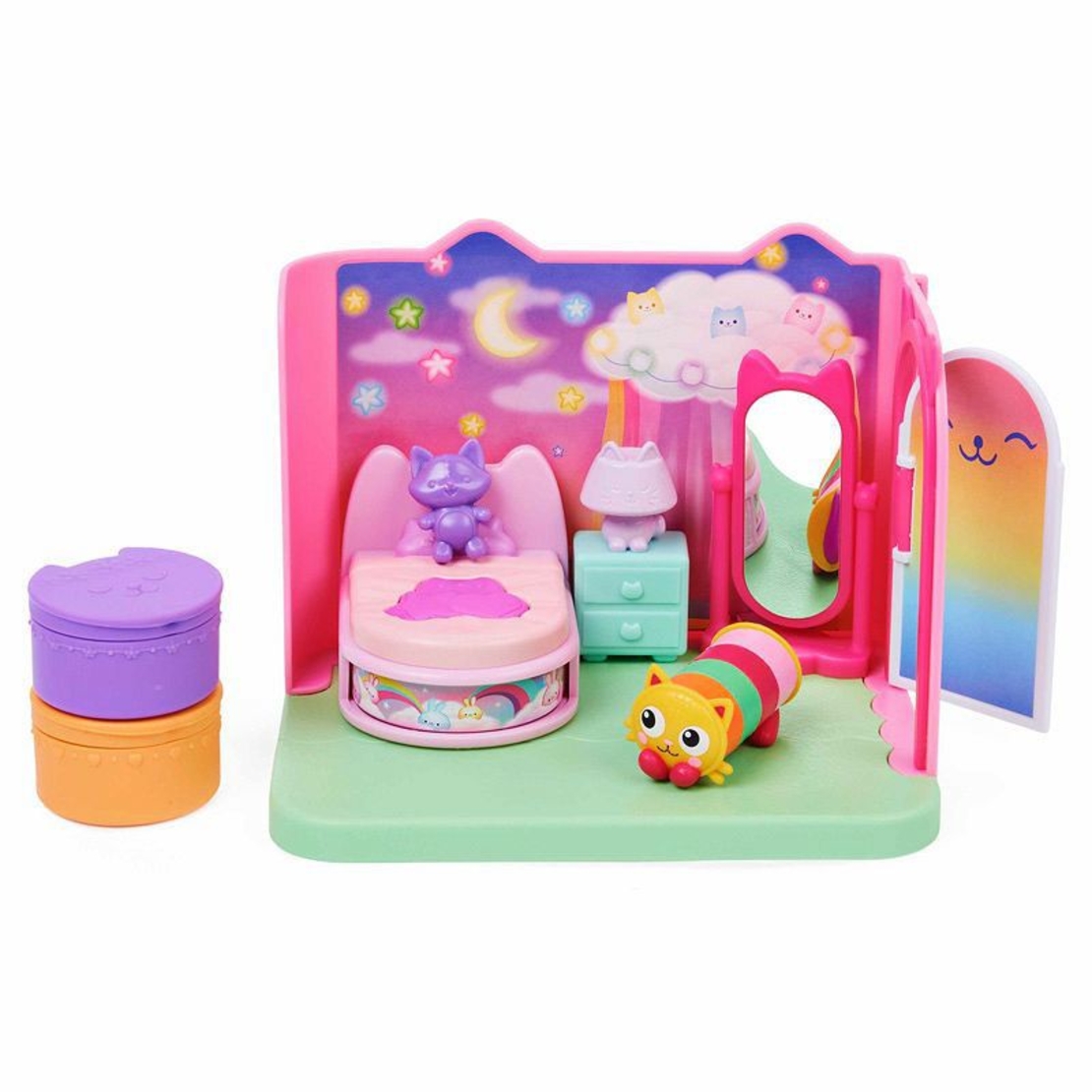 Игрален комплект с фигуркa Spin Master Gabby's Dollhouse 'Pillow Cat' Sweet Dreams Bedroom