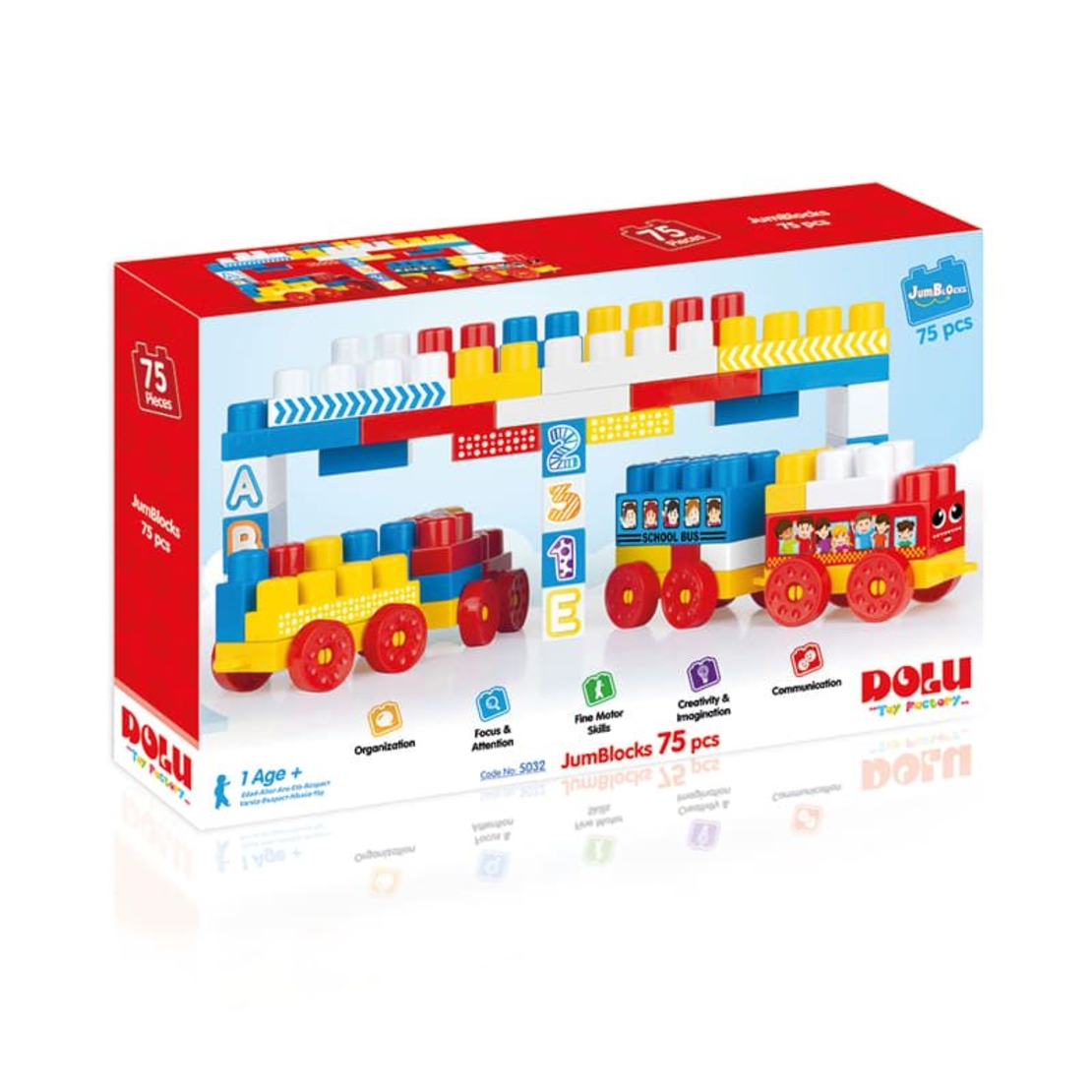 Конструктор DOLU Jumblocks 75 ч., в кутия, 5032