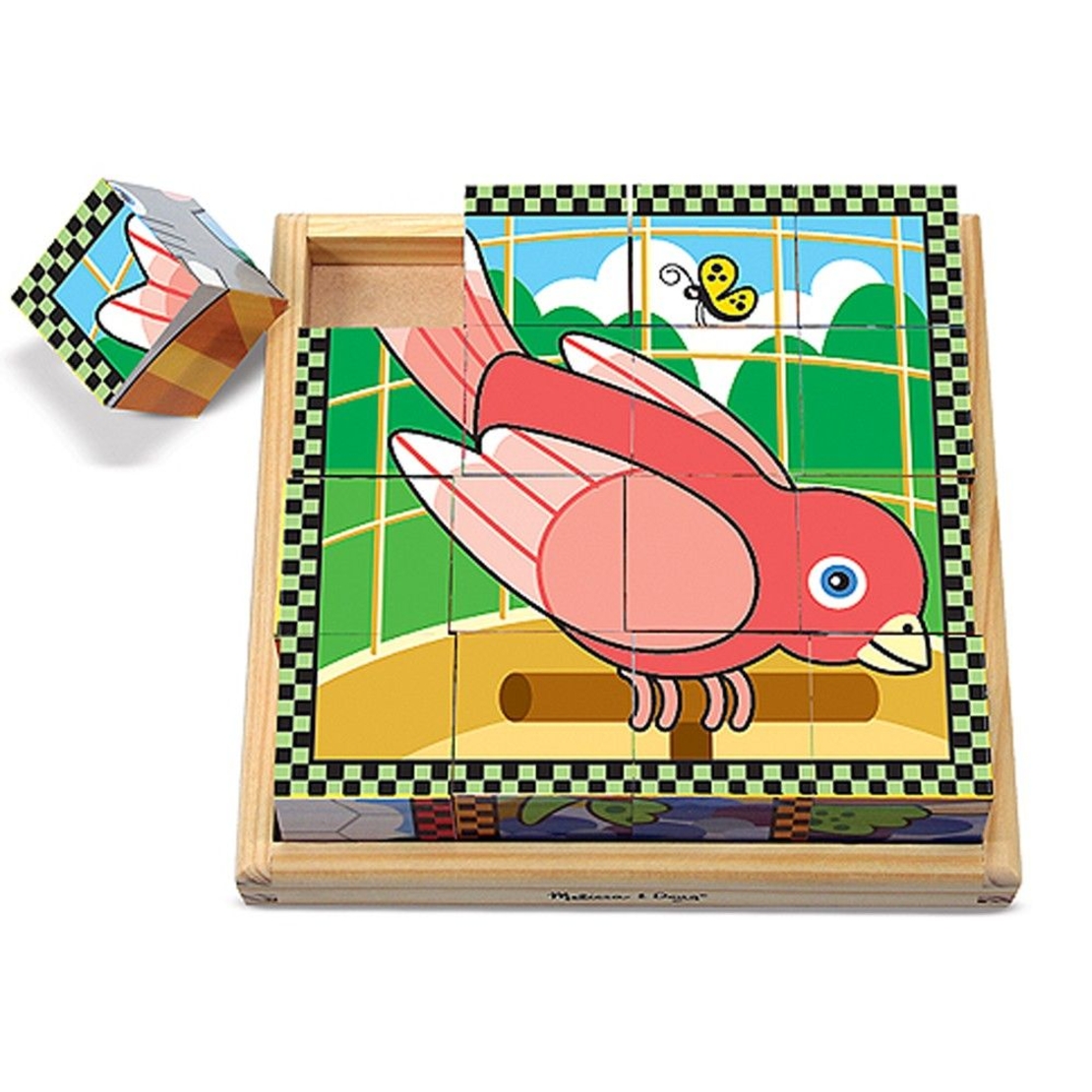 Дървени кубчета Melissa and Doug Животни 13771