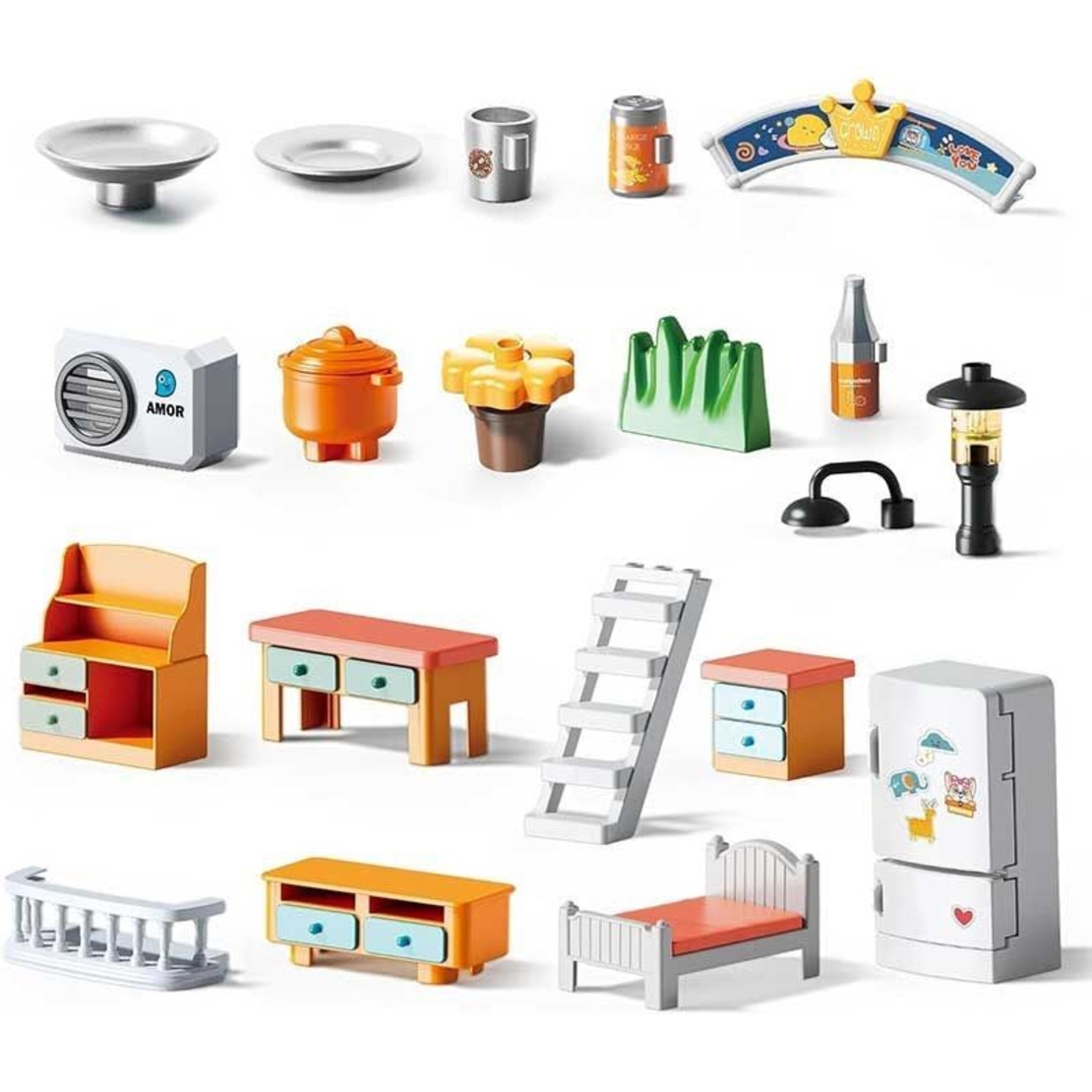 Kонструктор Feelo Къща за кукли на 3 етажа, 186 ч.