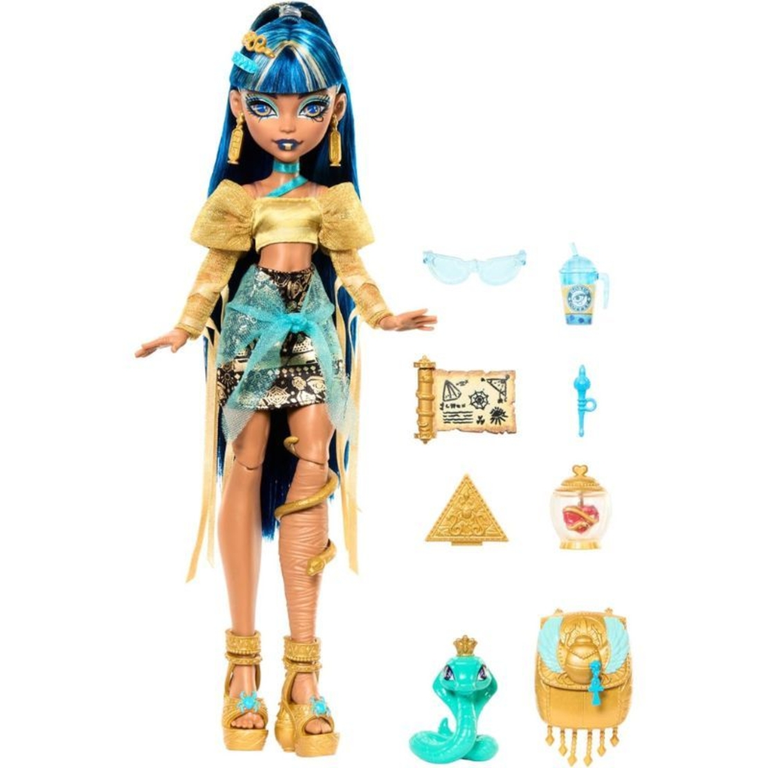 Кукла Mattel Monster High Cleo De Nile , с кобра и аксесоари