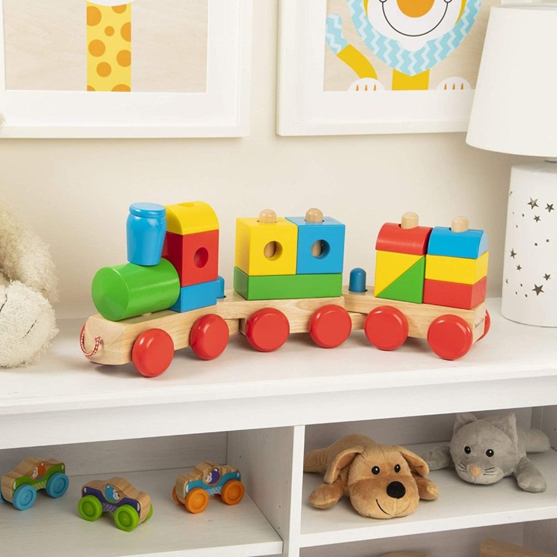 Дървен шарен влак Melissa and Doug 40544