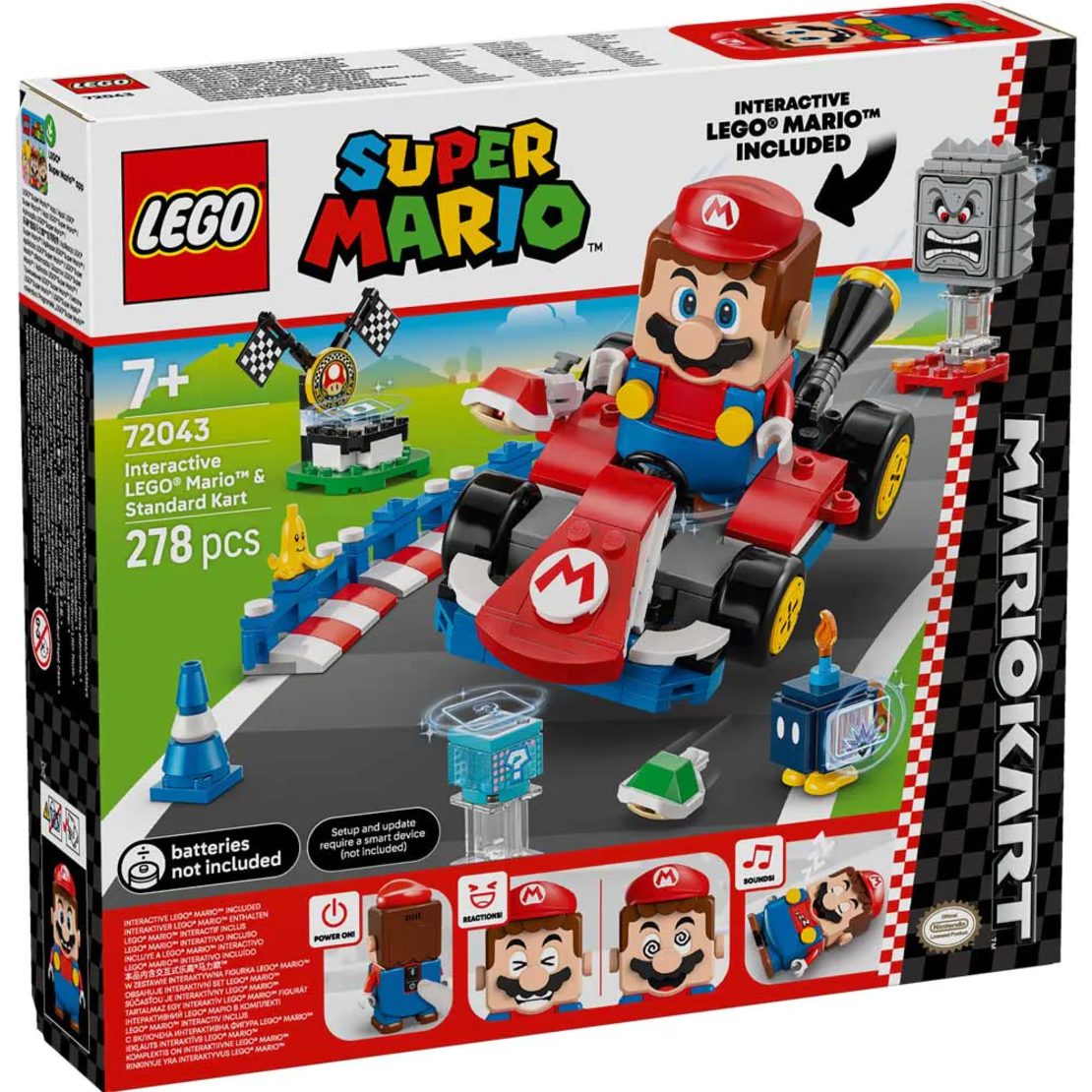 LEGO® Super Mario™ Интерактивна фигура Mario и Standard Kart 72043