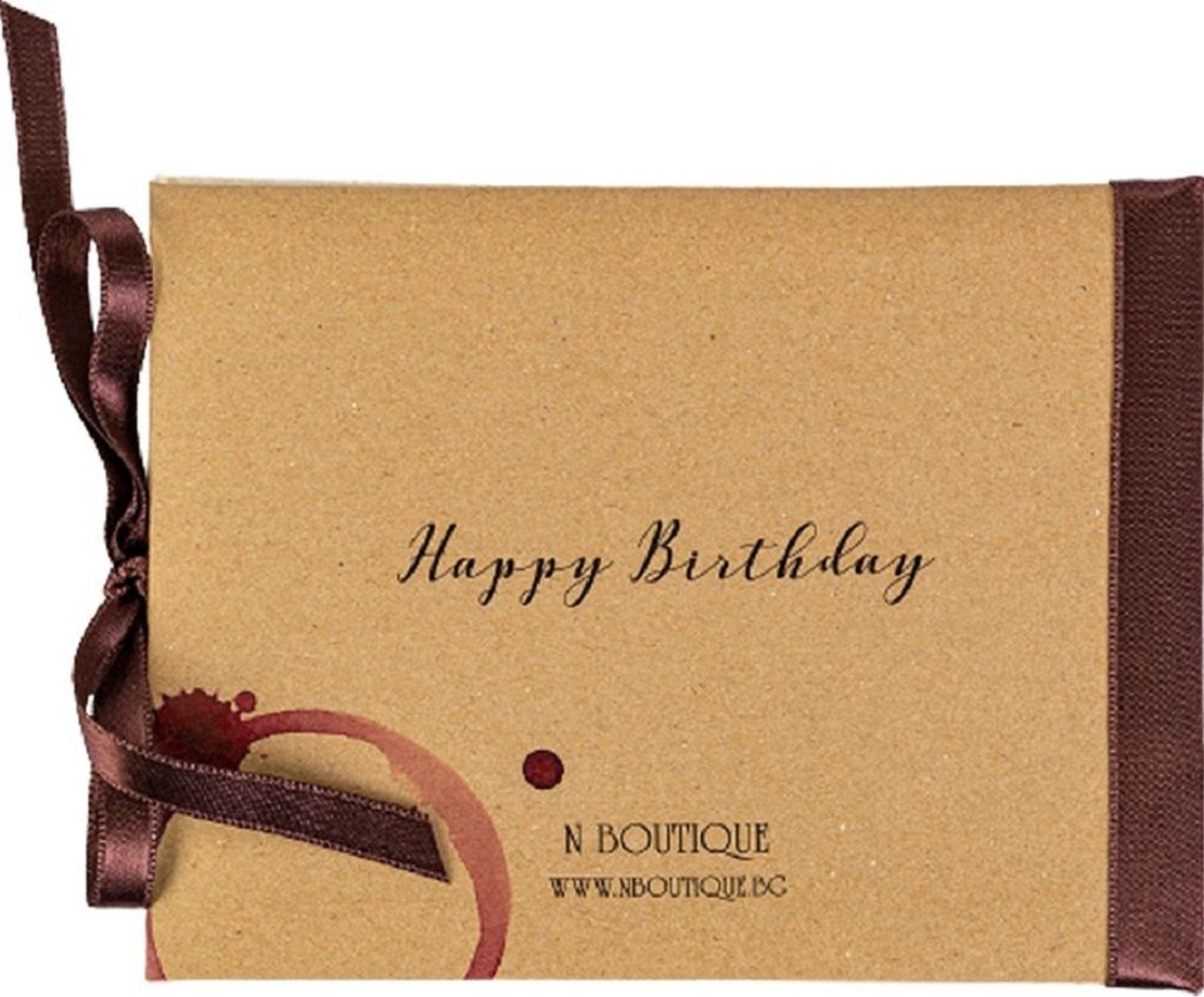 Луксозна картичка за рожден ден - Wine and you