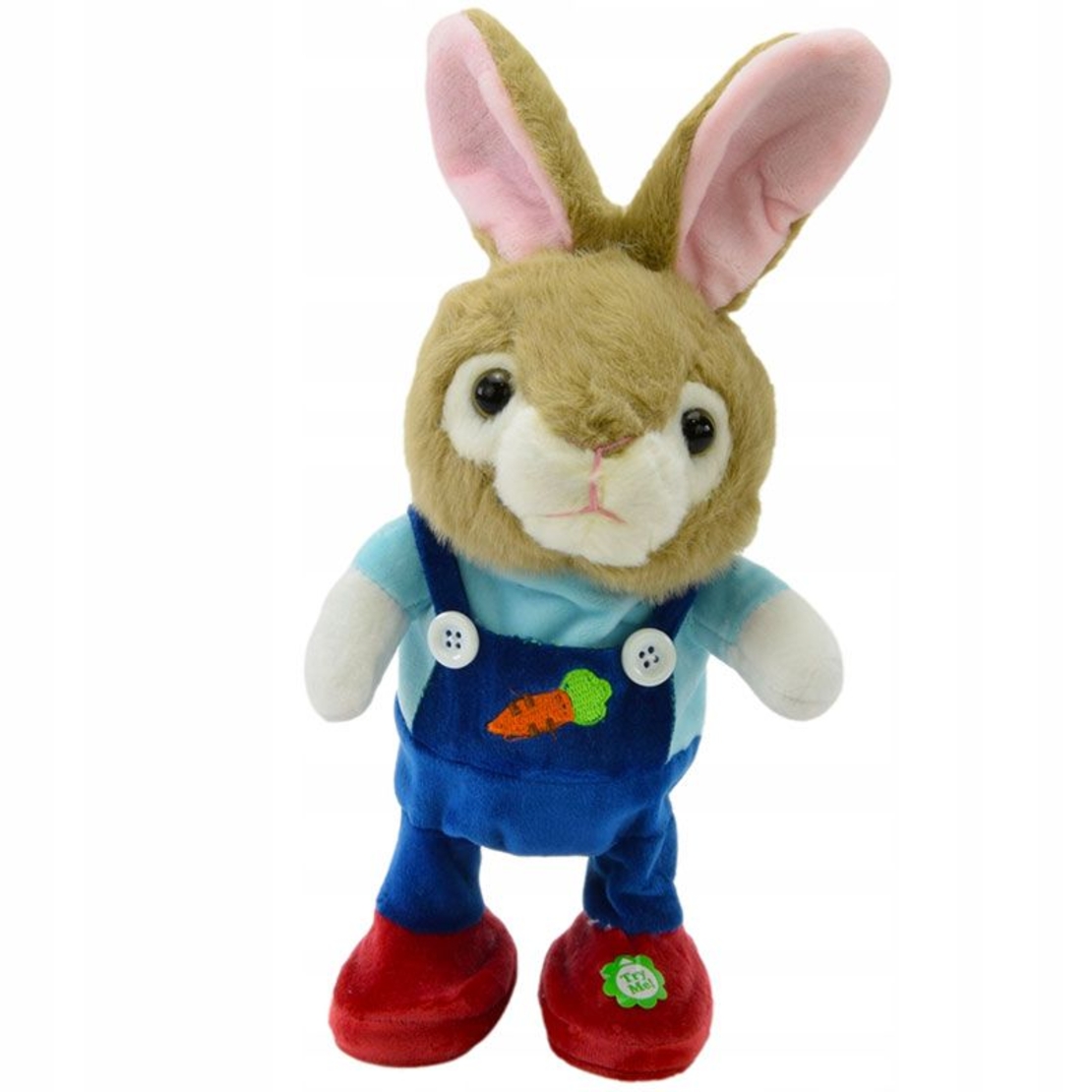 Интерактивна играчка Raya Toys Музикално ходещо зайче, повтаря думи, 26 см