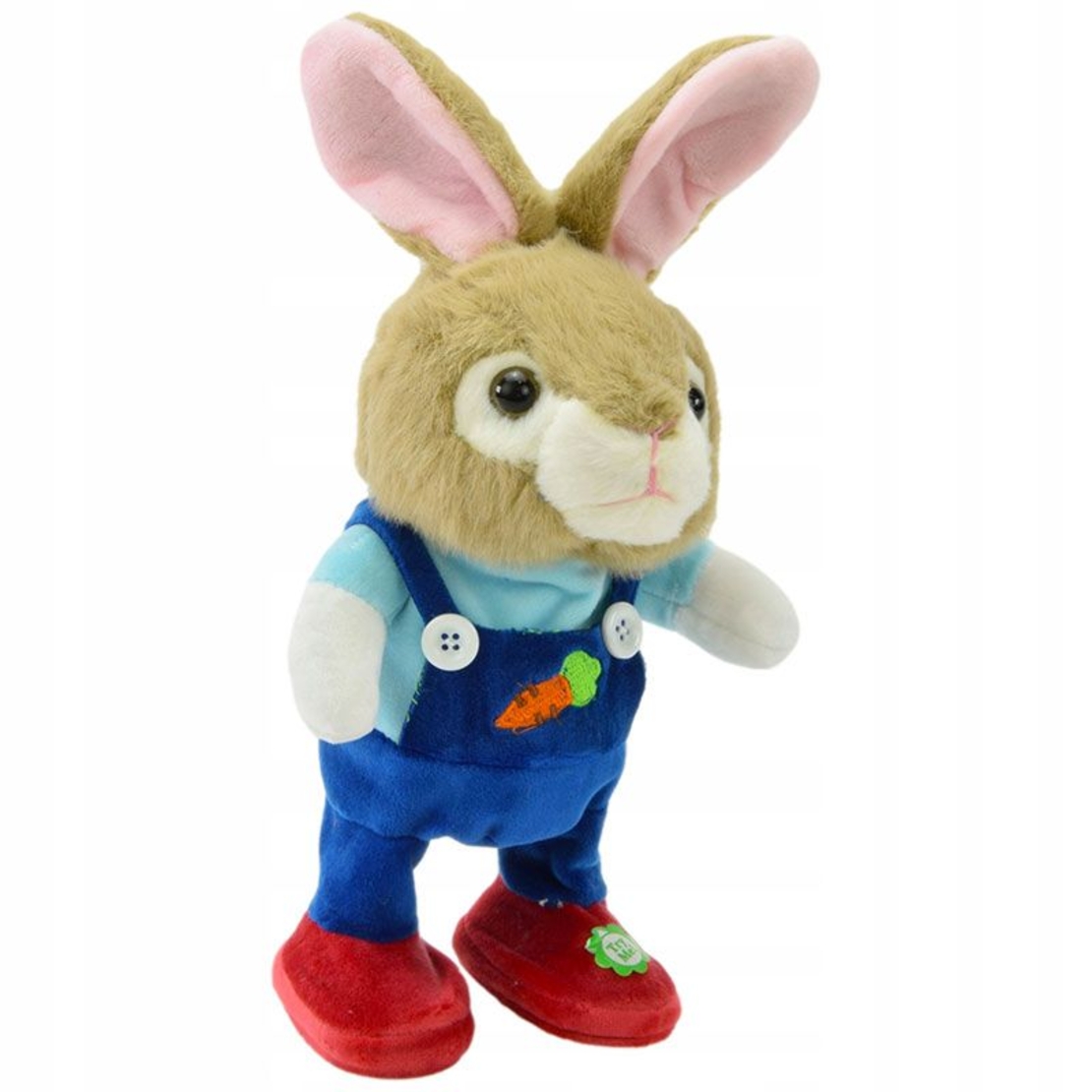 Интерактивна играчка Raya Toys Музикално ходещо зайче, повтаря думи, 26 см