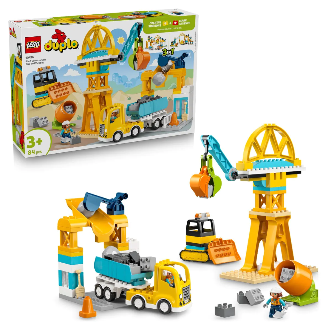 LEGO® DUPLO® Town Строителна площадка и машини 3 в 1 10476