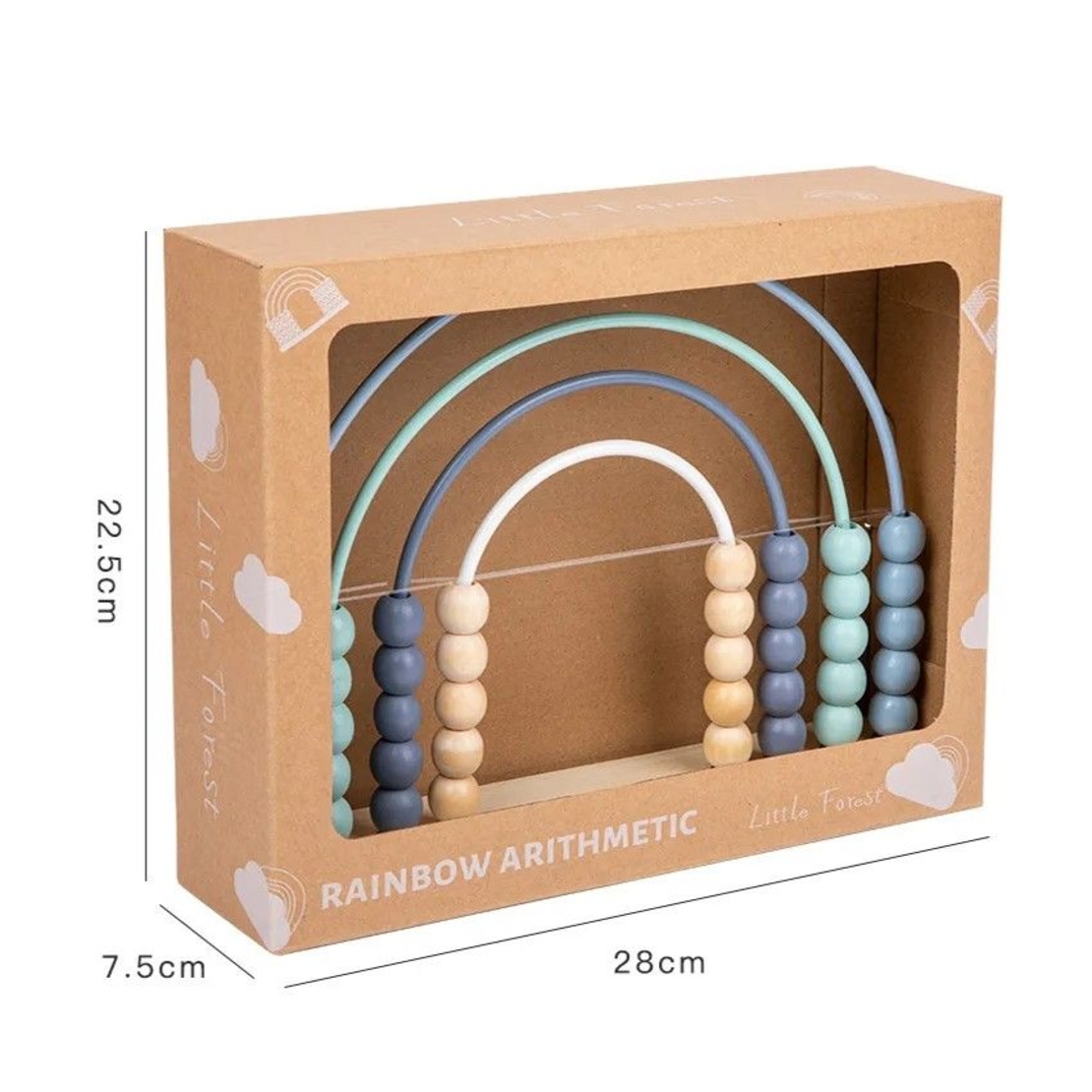 Дървено сметало Raya Toys Дъга Тюркоаз