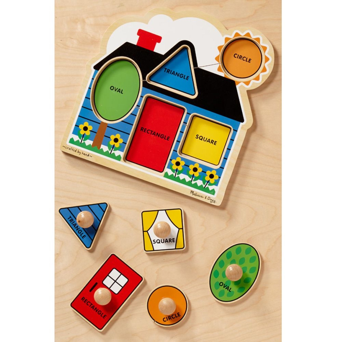Дървен пъзел Melissa and Doug Геометрични форми 12053