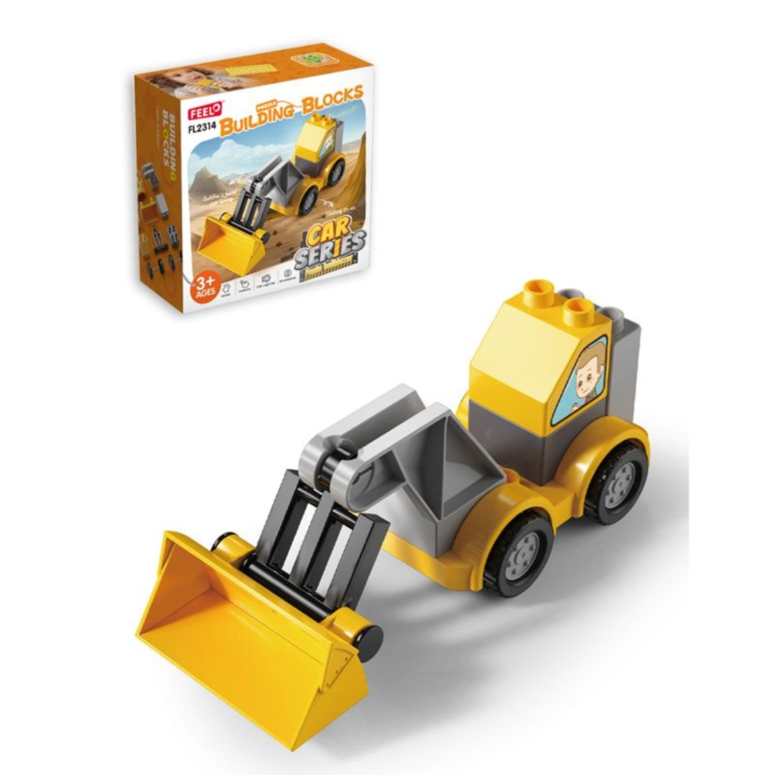 Конструктор Feelo Car Series Bulldozer, 9 ч.