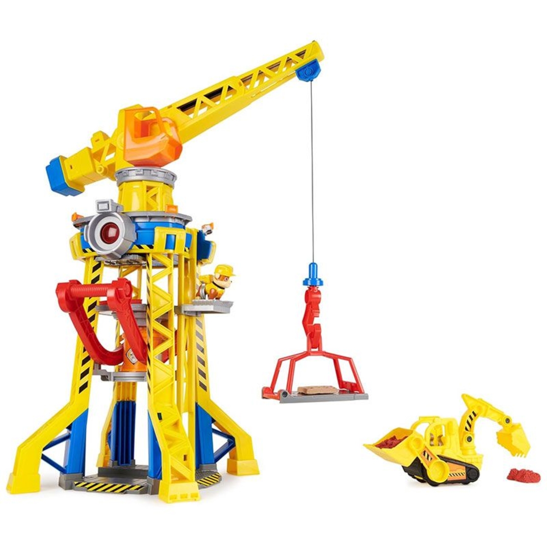 Игрален комплект Spin Master Paw Patrol Rubble and Crew Строителна кула с кран, със светлини, звуци и музика