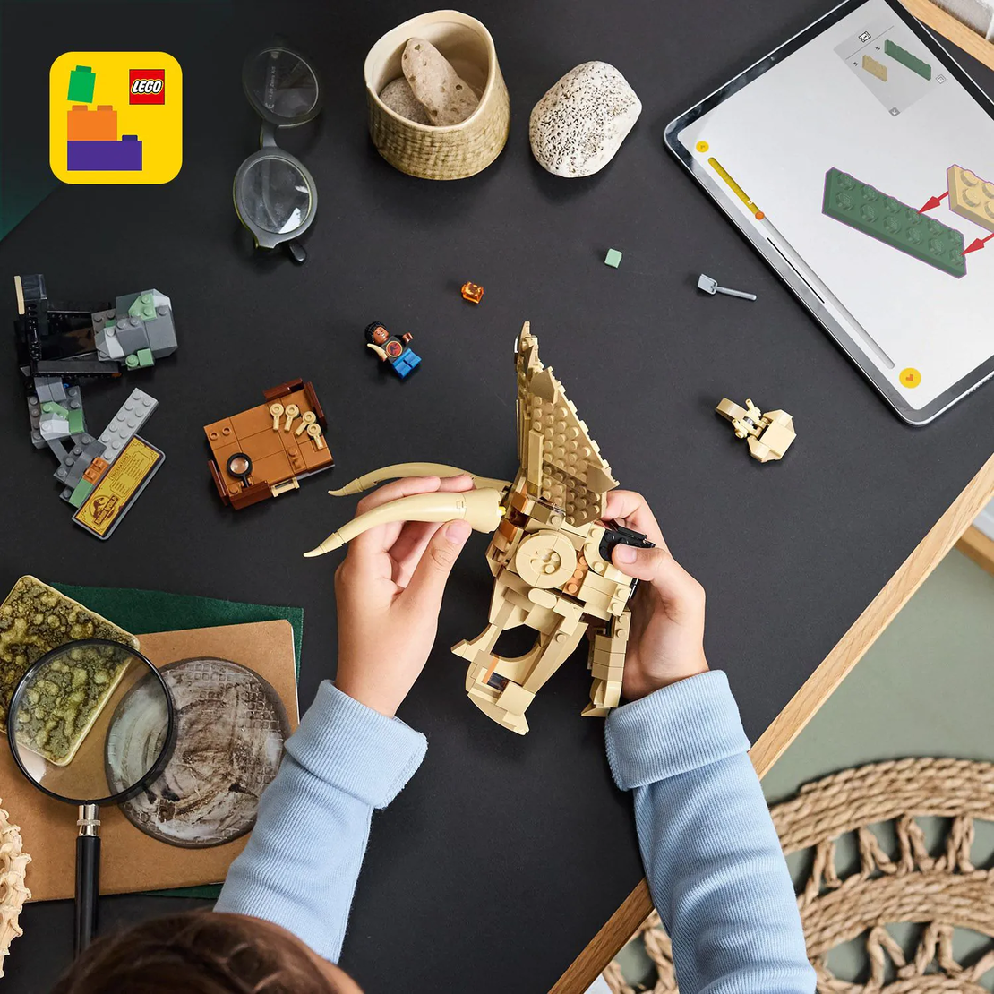 LEGO® Jurassic World Вкаменелости от динозаври череп на трицератопс 76969