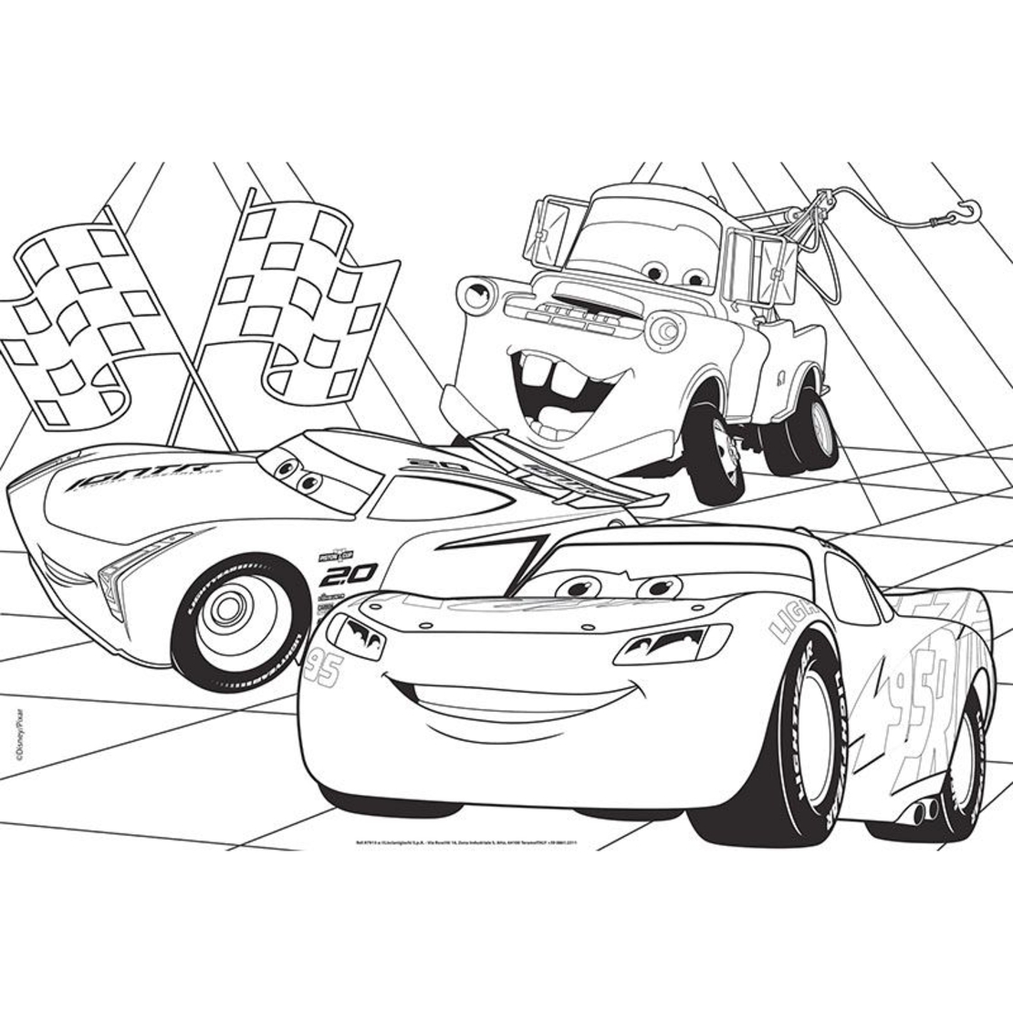 Детски пъзел Lisciani DF Maxifloor Cars, 2 х 60 части
