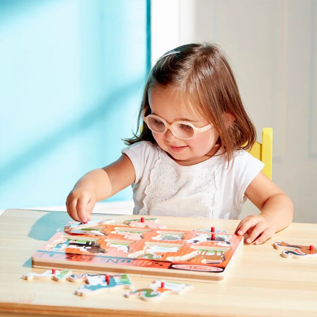 Пъзел със звуци Melissa and Doug Селскостопански животни, 50204