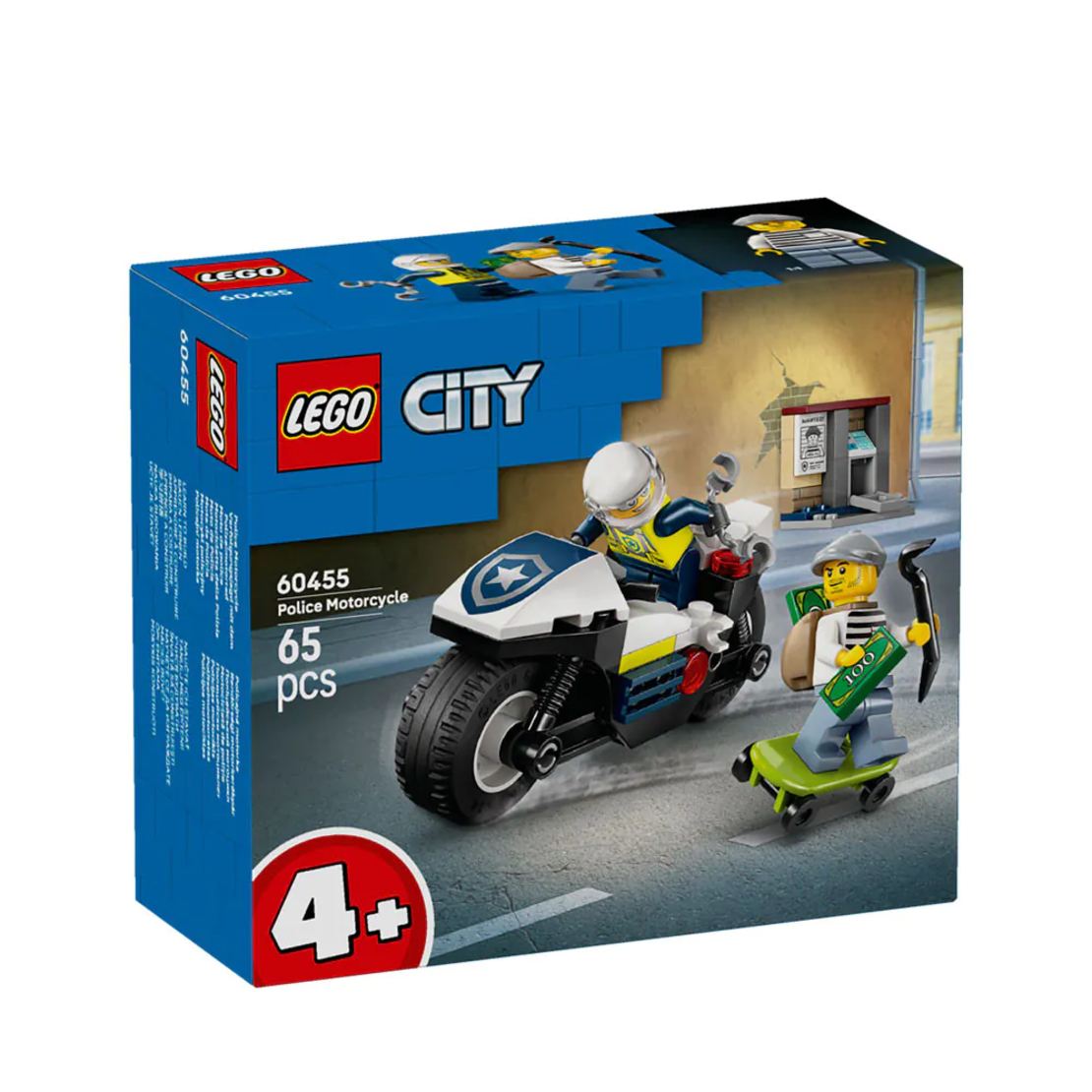 LEGO® City Преследване с полицейски мотоциклет 60455